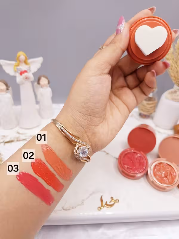 رژ گونه زیبای استامپی طرح قلب برند ‏LADY MODE کد LM-1124