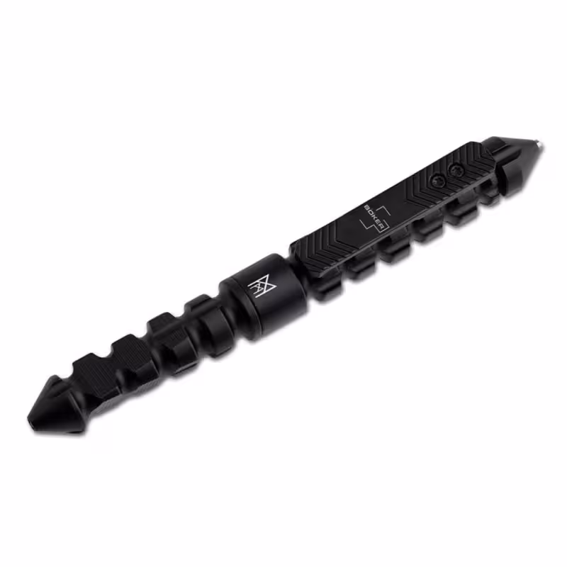 خودنویس تاکتیکال بوکر پلاس مدل Fat Box Pen | بدنه آلومینیومی مستحکم | طراحی ارگونومیک | قابلیت شکستن شیشه | نوشت‌افزار نظامی | Boker Plus Tactical Pen