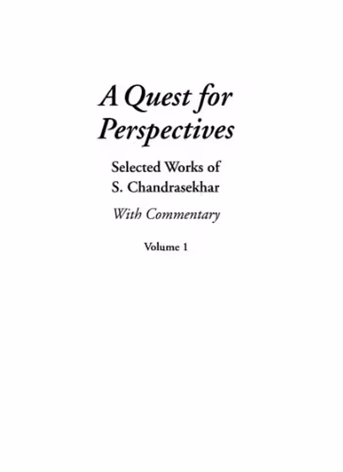 خرید و دانلود نسخه کامل کتاب A quest for perspectives: selected works of S. Chandrasekhar: with commentary