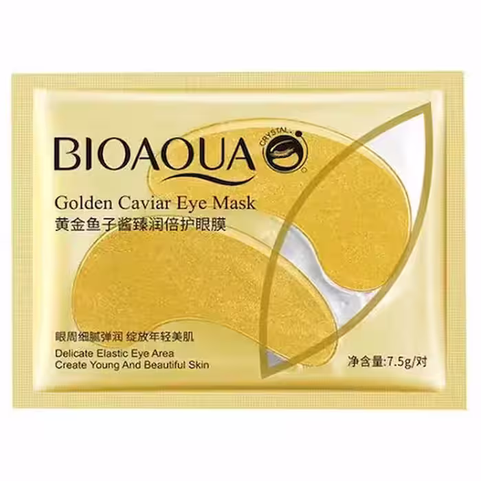 پچ زیر چشم ورقه ای طلا بیوآکوا  golden caviar eye mask BIOAQUA