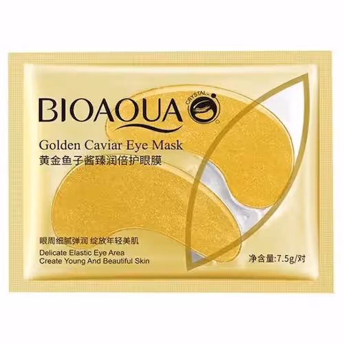 پچ زیر چشم ورقه ای طلا بیوآکوا  golden caviar eye mask BIOAQUA