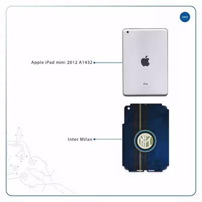 برچسب پوششی ماهوت مدل Inter-Milan مناسب برای تبلت اپل iPad mini 2012 A1432