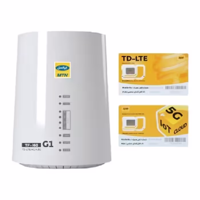 مودم 4G TD LTE ایرانسل مدل TF i60 G1 به همراه دو سیم کارت و50 گیگ اینترنت 1 ماهه