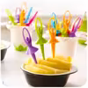 چنگال زیتون خوری مدل FLOWER FAIRY کد RB225 مجموعه 6 عددی به همراه استند