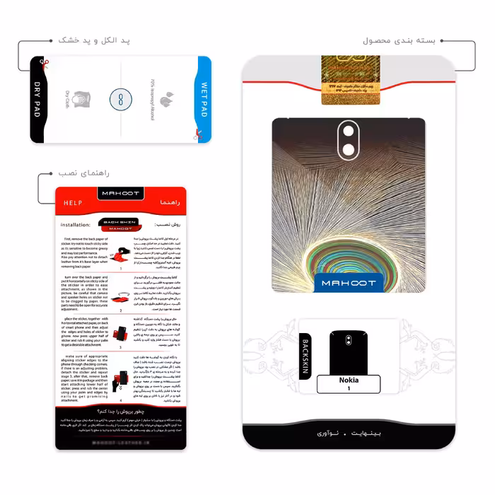 برچسب پوششی ماهوت مدل Night Light Fountain مناسب برای گوشی موبایل نوکیا 1