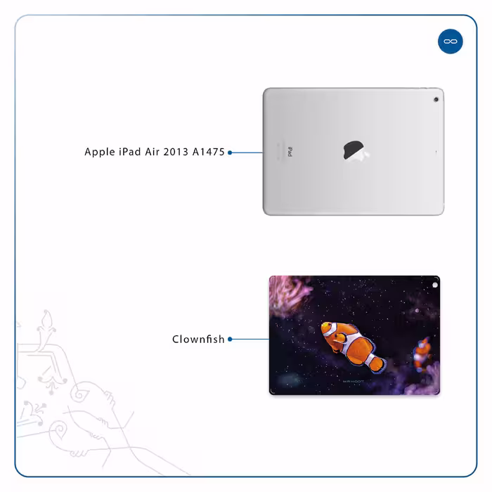 برچسب پوششی ماهوت مدل Clownfish مناسب برای تبلت اپل iPad Air 2013 A1475