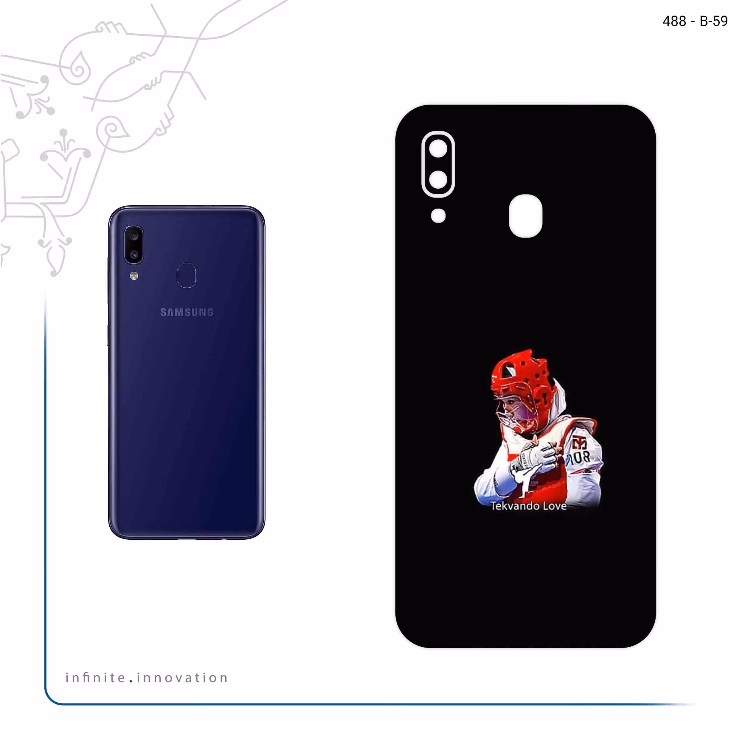 برچسب پوششی ماهوت مدل Tekvando مناسب برای گوشی موبایل سامسونگ Galaxy M10s