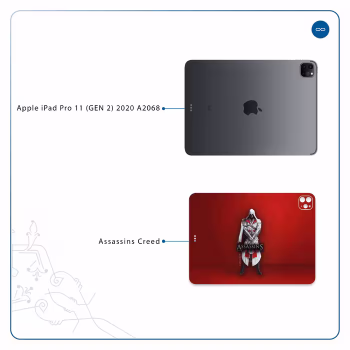 برچسب پوششی ماهوت مدل Assassin-Creed-Game مناسب برای تبلت اپل iPad Pro 11 (GEN 2) 2020 A2068