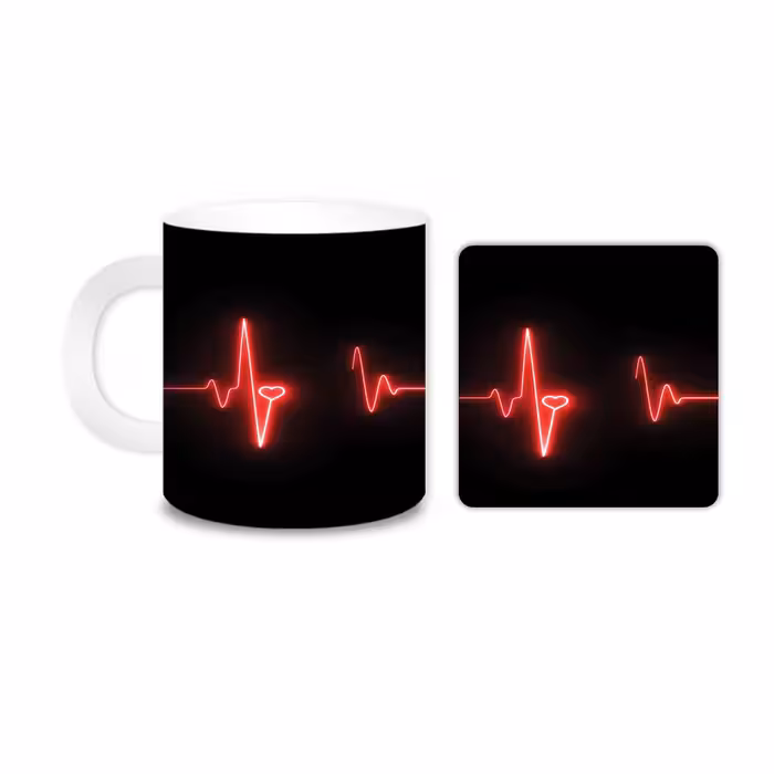 ماگ مدل نبض کد 1662 به همراه زیر لیوانی