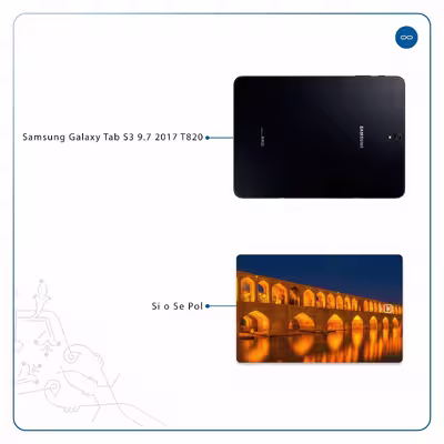 برچسب پوششی ماهوت مدل Si-O-Se-Pol مناسب برای تبلت سامسونگ Galaxy Tab S3 9.7 2017 T820