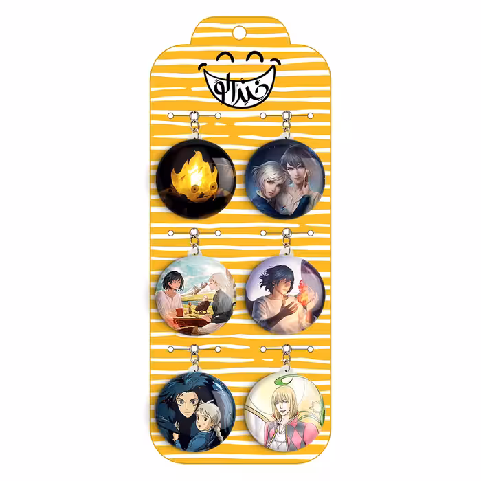 جاکلیدی خندالو مدل انیمه قلعه متحرک هاول کد 576B مجموعه 6 عددی