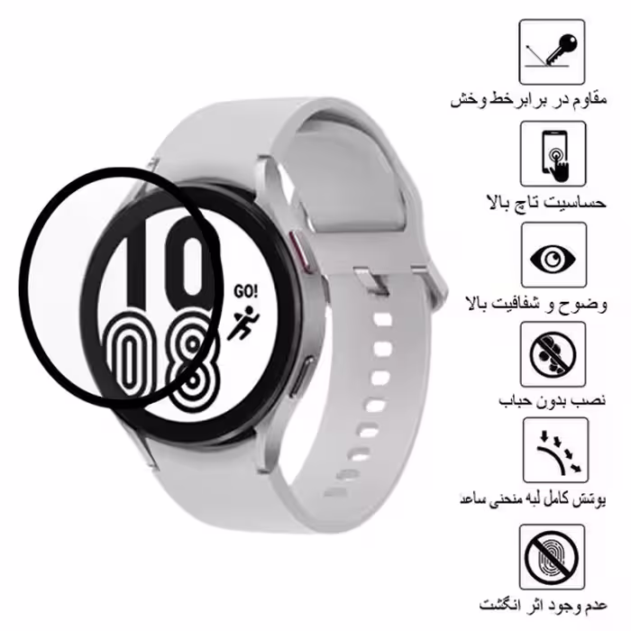 محافظ صفحه نمایش تراستکتور مدل PMTA مناسب برای ساعت هوشمند سامسونگ Galaxy Watch4 40mm
