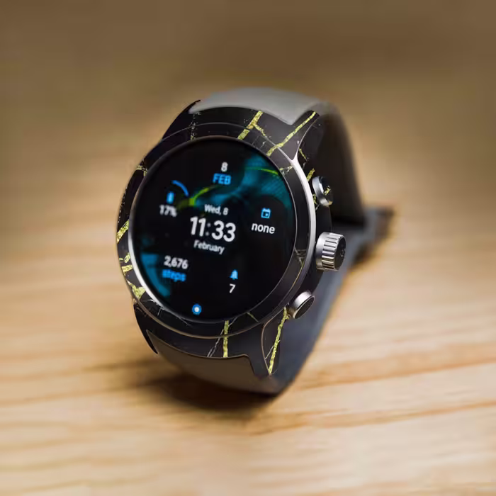 برچسب ماهوت طرح Graphite Gold Marble مناسب برای ساعت هوشمند ال جی Watch Sport