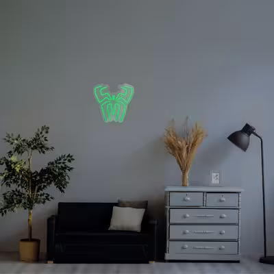 چراغ دیواری نئون دیزاین طرح Spider-GL_GR