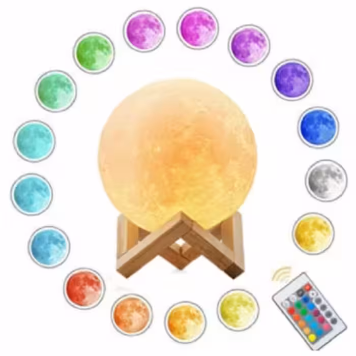 آباژور رومیزی مدل کره ماه L1