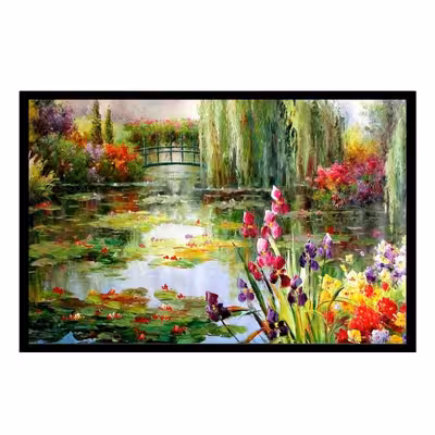 تابلو مدل باغ گل اثر کلود مونه