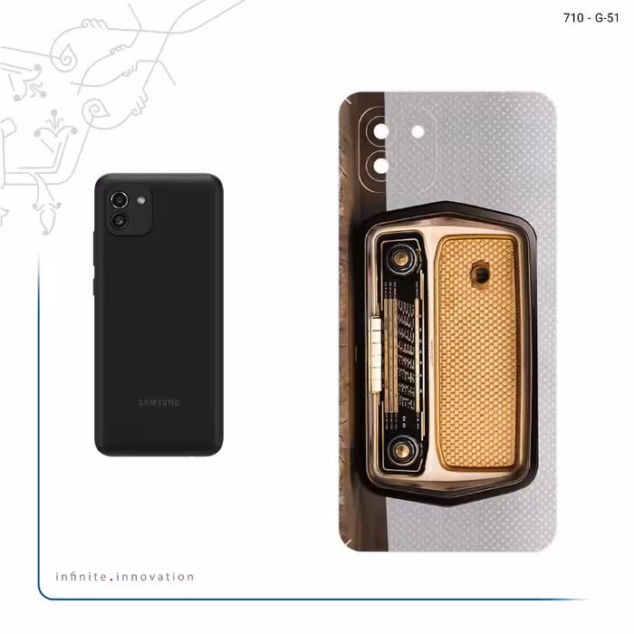 برچسب پوششی ماهوت مدل Radio Nostalgia مناسب برای گوشی موبایل سامسونگ Galaxy A03