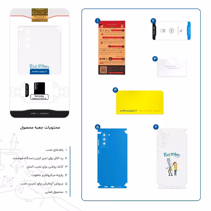 برچسب پوششی ماهوت مدل Rick and Morty-FullSkin مناسب برای گوشی موبایل سامسونگ Galaxy S21 Plus 5G