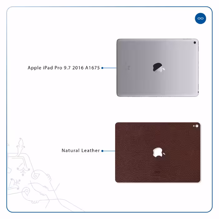 برچسب پوششی ماهوت مدل Natural-Leather مناسب برای تبلت اپل iPad Pro 9.7 2016 A1675