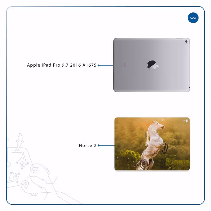 برچسب پوششی ماهوت مدل Horse-2 مناسب برای تبلت اپل iPad Pro 9.7 2016 A1675