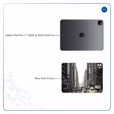 برچسب پوششی ماهوت مدل New York City مناسب برای تبلت اپل iPad Pro 11 (GEN 2) 2020 A2231