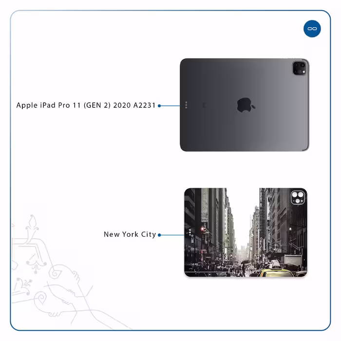 برچسب پوششی ماهوت مدل New York City مناسب برای تبلت اپل iPad Pro 11 (GEN 2) 2020 A2231