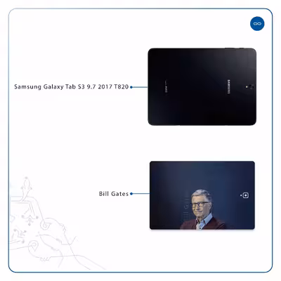 برچسب پوششی ماهوت مدل Bill Gates مناسب برای تبلت سامسونگ Galaxy Tab S3 9.7 2017 T820