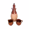 ست 3 تکه کوزه و لیوان سفالی کد 02