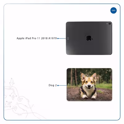 برچسب پوششی ماهوت مدل Dog-2 مناسب برای تبلت اپل iPad Pro 11 2018 A1979