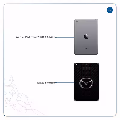 برچسب پوششی ماهوت مدل Mazda Motor مناسب برای تبلت اپل iPad mini 2 2013 A1491