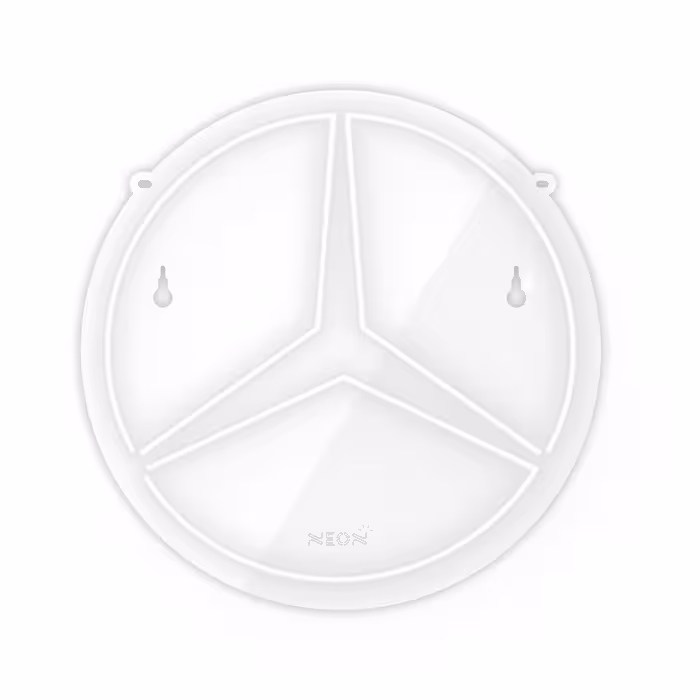 چراغ دیواری نئون دیزاین طرح Benz_WHT