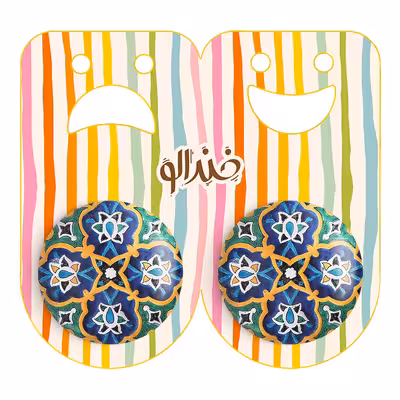 پیکسل خندالو مدل کاشی کد 2153 به همراه مگنت