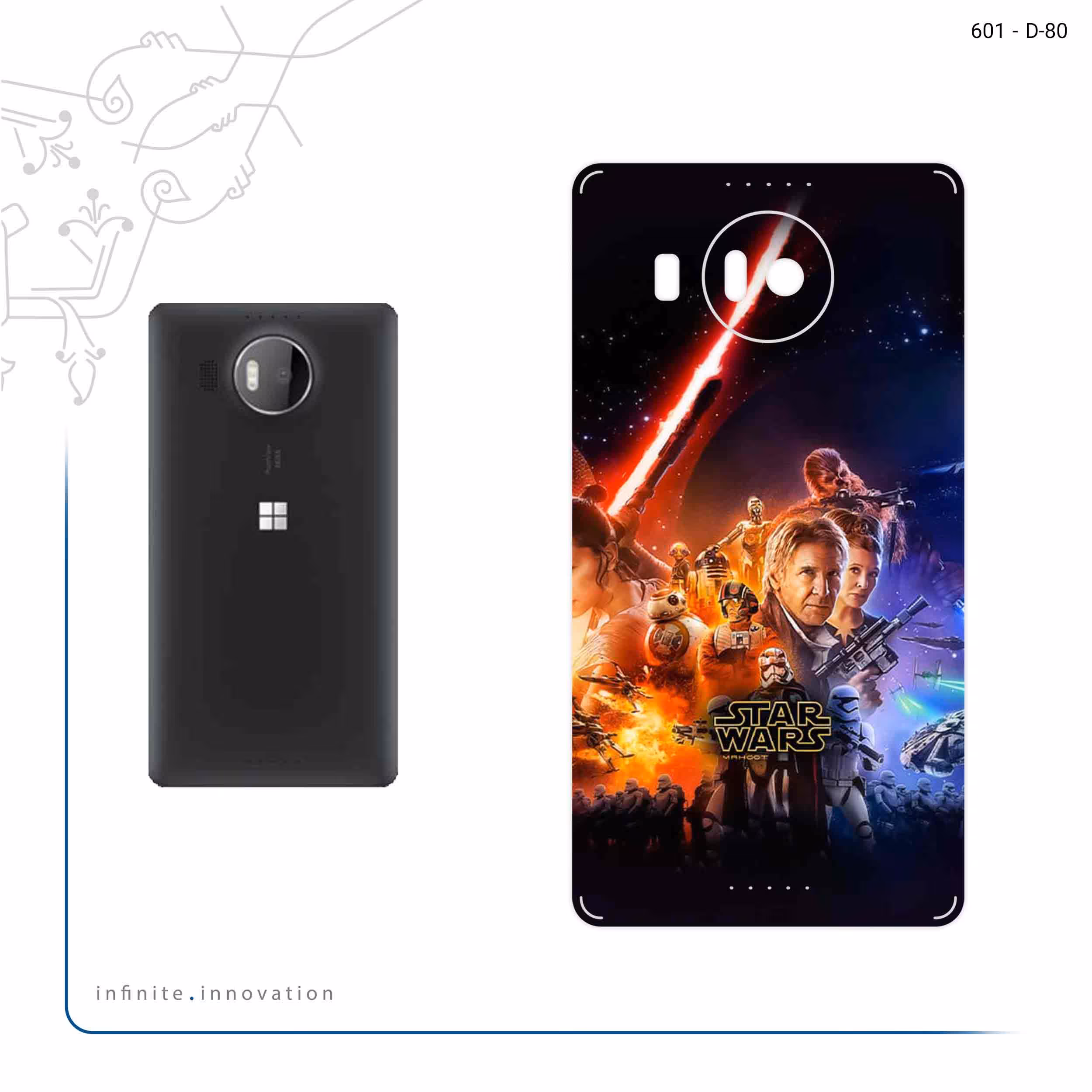 برچسب پوششی ماهوت مدل Star Wars مناسب برای گوشی موبایل مایکروسافت Lumia 950 XL
