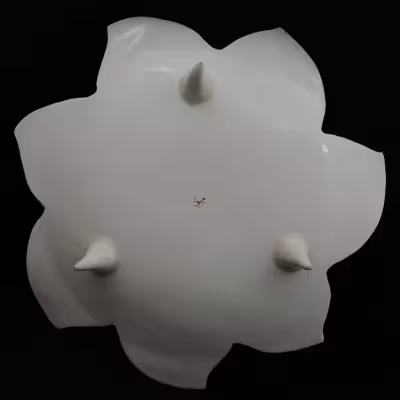 شیرینی خوری سرامیکی هیوا طرح رز برجسته پایه دار کد 11017439