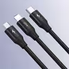 کابل تبدیل USB به لایتنینگ / MicroUSB / USB-C باسئوس مدل Rapid 3 In 1 طول 1.2 متر