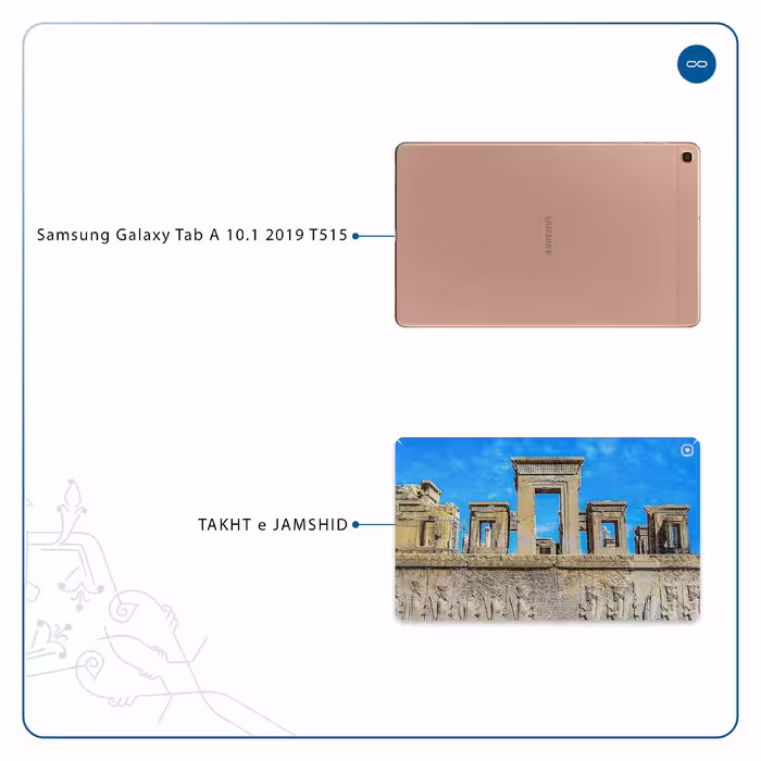 برچسب پوششی ماهوت مدل TAKHT-e-JAMSHID مناسب برای تبلت سامسونگ Galaxy Tab A 10.1 2019 T515