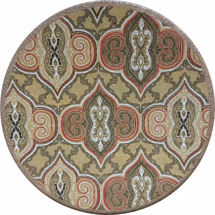 بشقاب دیوارکوب سفالی مدل نقش کد 3 مجموعه 4 عددی