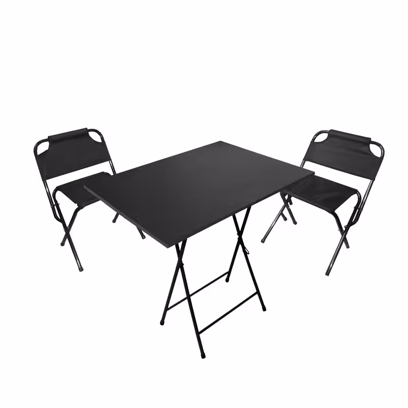 میز و صندلی سفری میزیمو مدل برزنتی پشتدار کد 10374 مجموعه 3 عددی