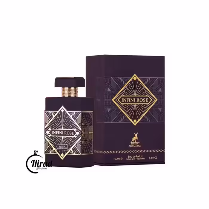 خرید عطر ادکلن اینفینی رز الحمبرا رایحه اینیشیو اتمیک رز - هیراد پرفیوم