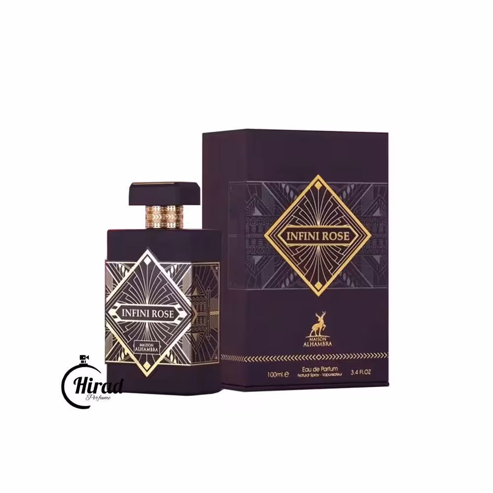 خرید عطر ادکلن اینفینی رز الحمبرا رایحه اینیشیو اتمیک رز - هیراد پرفیوم