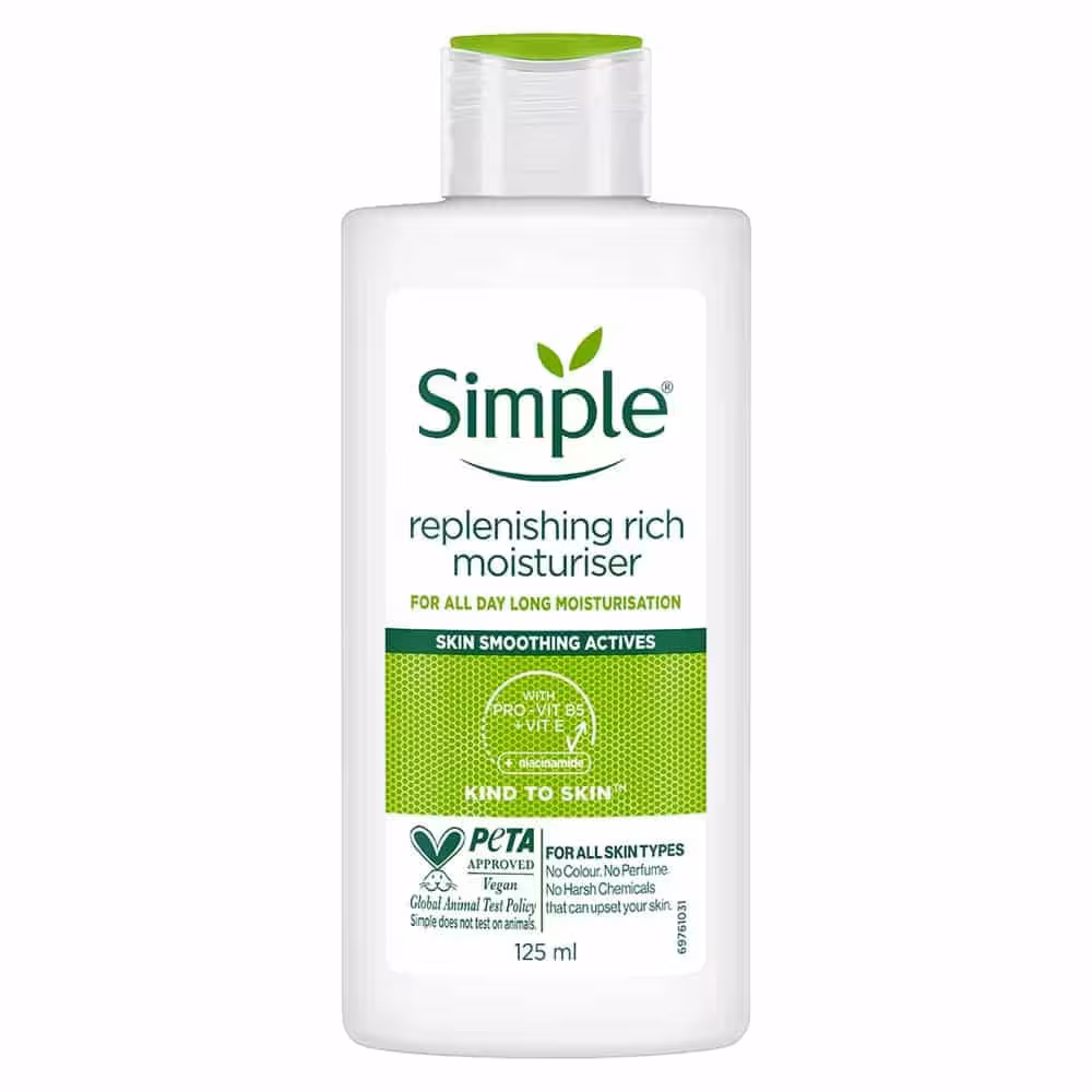 کرم مرطوب کننده ریچ سیمپل Simple حجم 125 میل