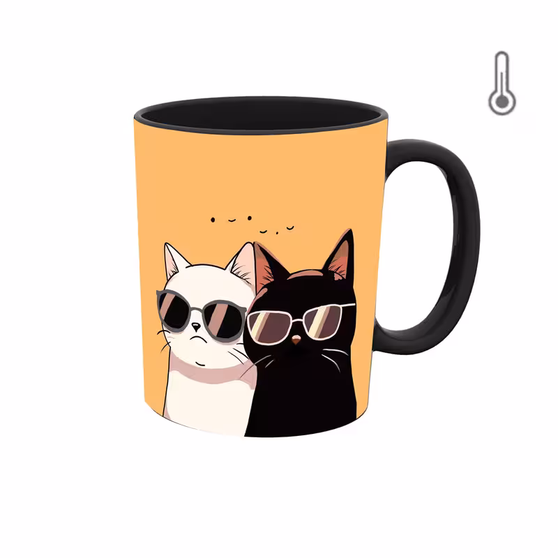 ماگ حرارتی  والپیپر گربه کیوت