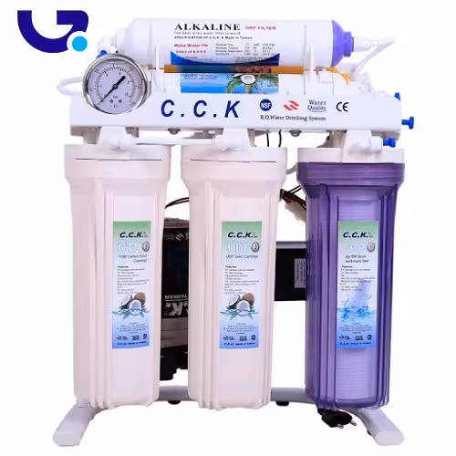 تصفیه آب 8 مرحله ایی سی سی کا شاسی فلزی با فیلتر آلکالین و محافظ ممبران