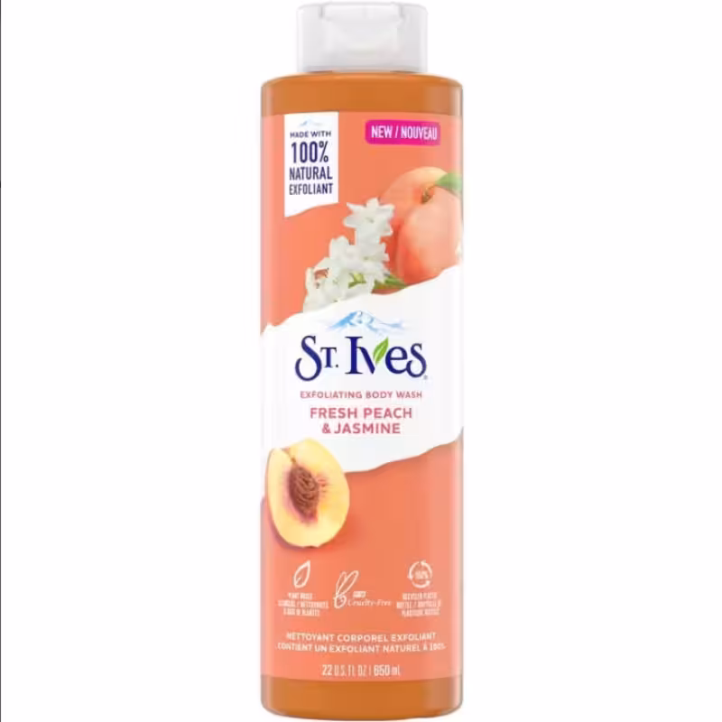 شامپو بدن هلو و گل یاس سنت ایوز St Ives Peach Jasmine حجم 650 میلی لیتر