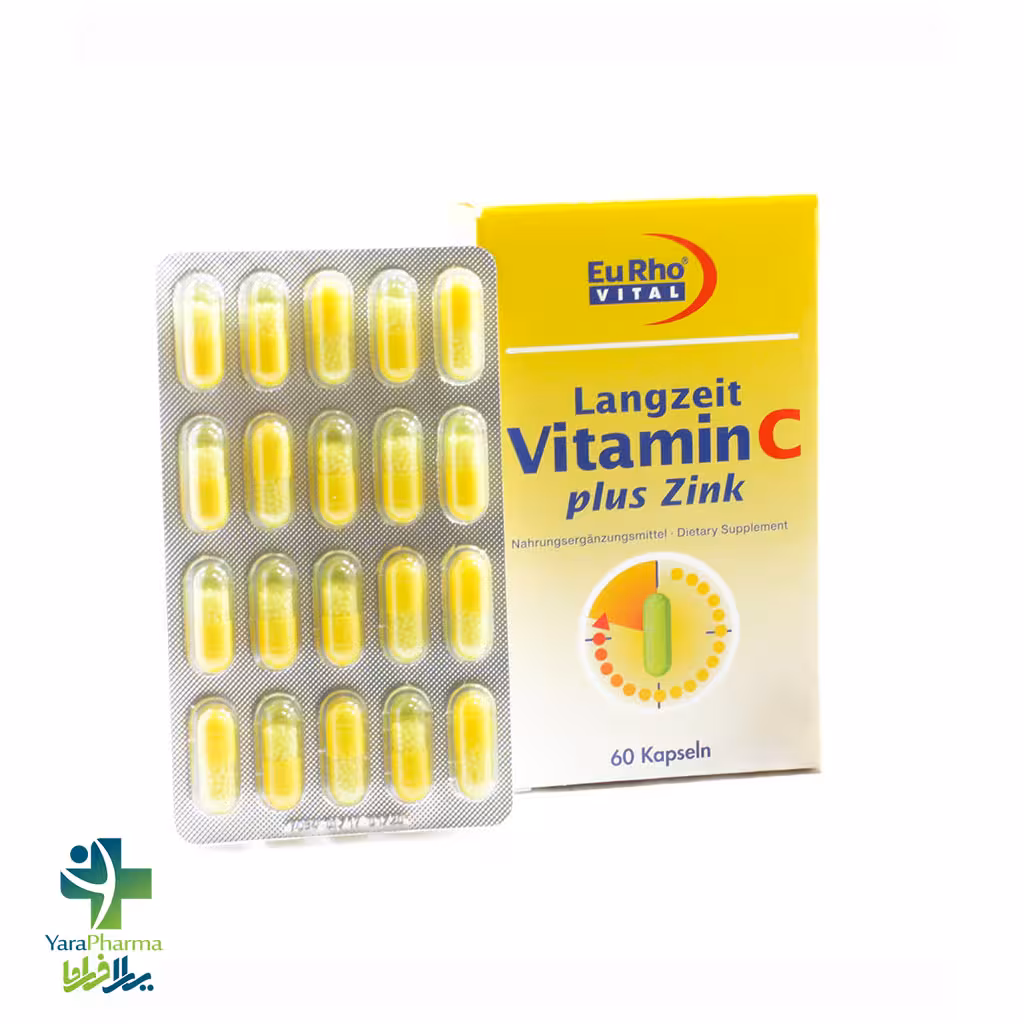 کپسول ویتامین C و زینک (10 میلی گرم) یوروویتال 60 عدد