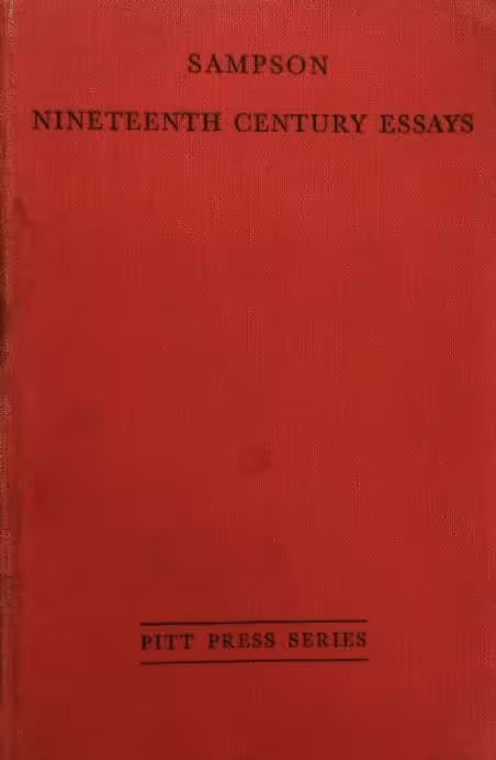 Nineteenth Century Essays | George Sampson