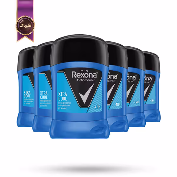6 عدد دئودورانت استیکی مردانه رکسونا Rexona مدل خنک‌کننده‌ی قوی Xtra Cool حجم 50 میلی‌ لیتر (اورجینال)