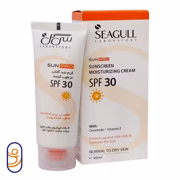 کرم ضد آفتاب مرطوب کننده SPF 30 برای پوست‌های معمولی تا خشک سی گل
