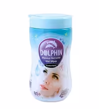 دستمال مرطوب پاک کننده آرایش دلفین بسته 80 عددی