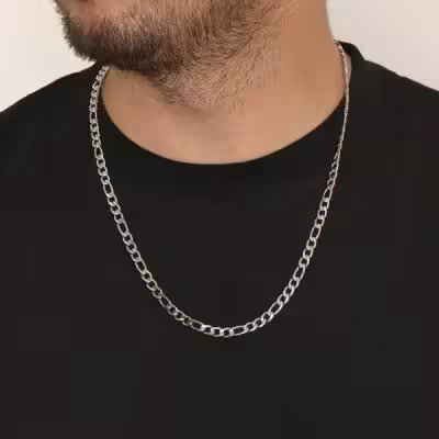 زنجیر مردانه فیگارو (Figaro) 6 میل. 60 سانتی. z51..